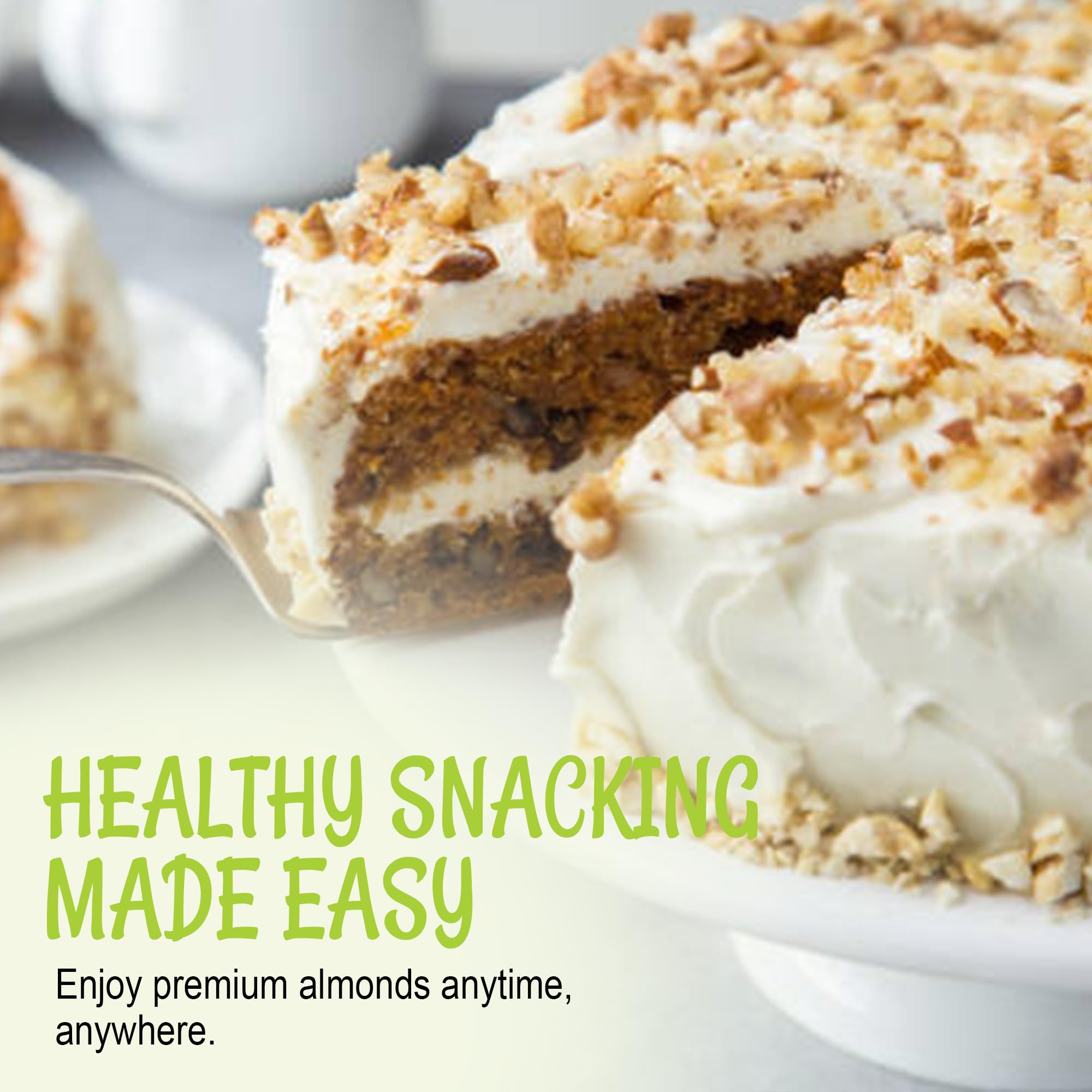 Oh! Nuts Almonds - Dry Roasted Unsalted Almonds - 2 lb - No Salt, No Oil All-Natural Protein - Packed in New York Zip-Seal Bag for Exceptional Freshness - Image 4