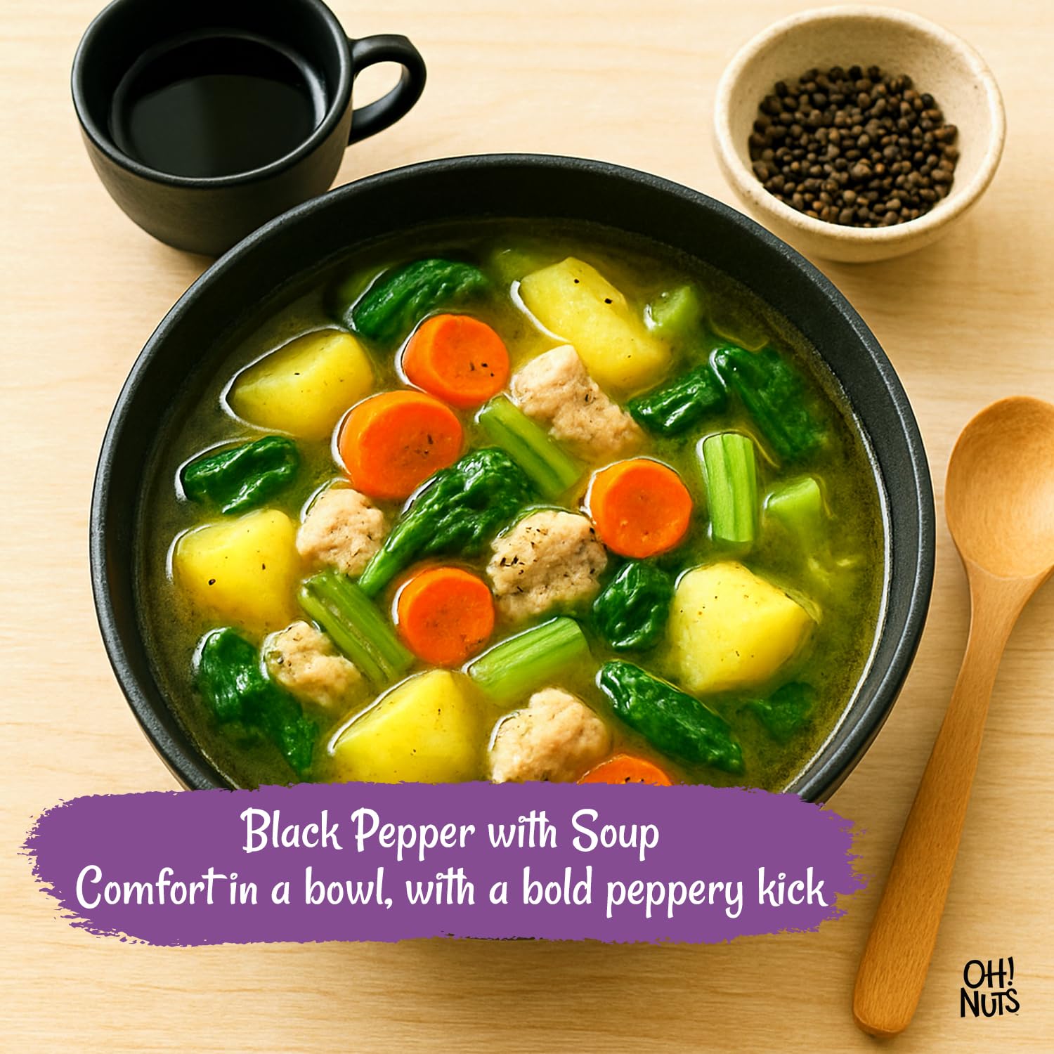 Oh! Nuts Black Pepper Ground, 16 oz Value Bag - Includes Empty Jar + Measuring Spoon, Extra Fresh & Aromatic - Naturally Non-GMO - Used by Top Chefs - Image 3