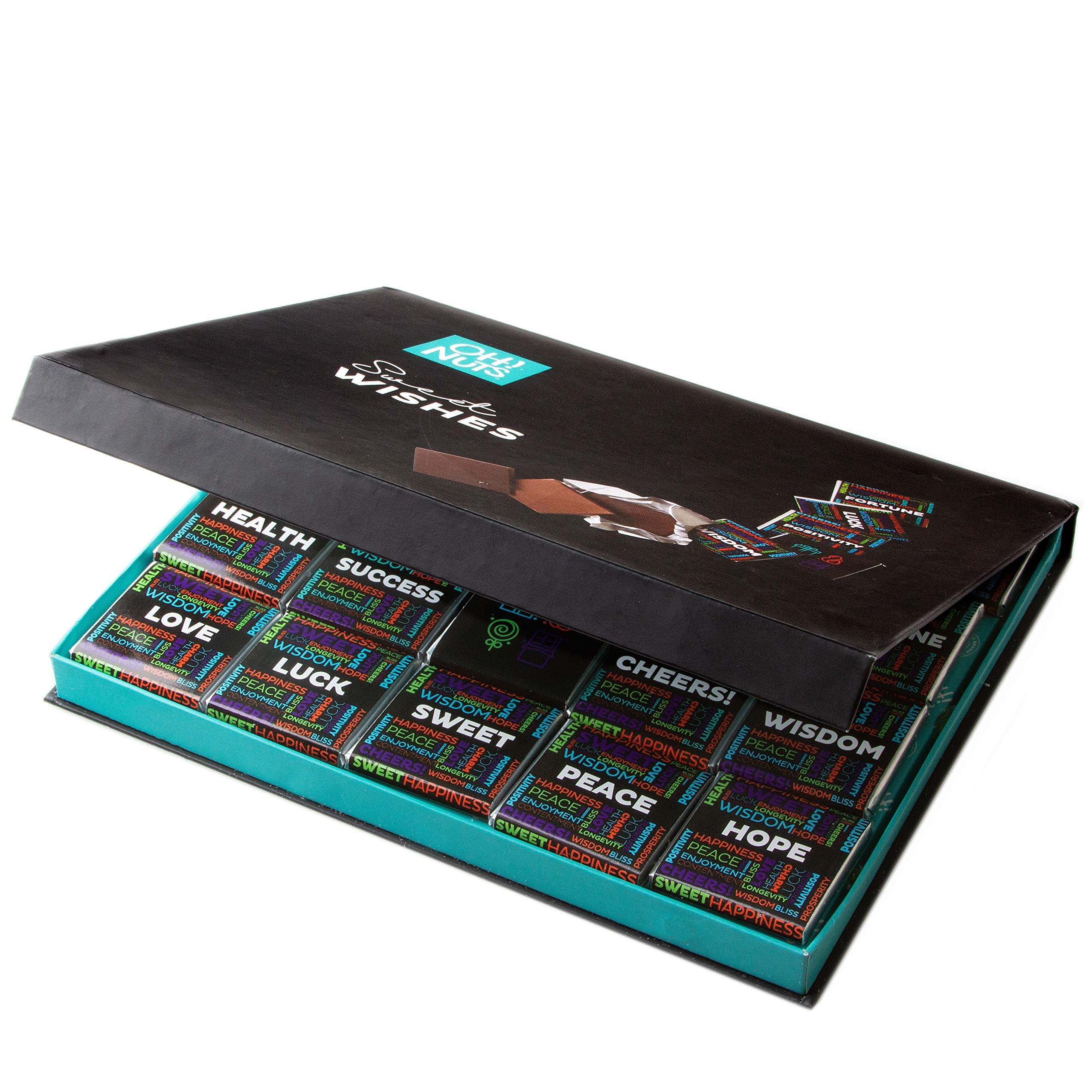 Oh! Nuts Chocolate Gift Basket - Gourmet Belgium Chocolates Gifts Baskets - Assorted Flavors Chocolate Blessings Wishes Gifts Box - Perfect for Holiday, Family, Corporate, Men & Women - 20 PCs - Image 3