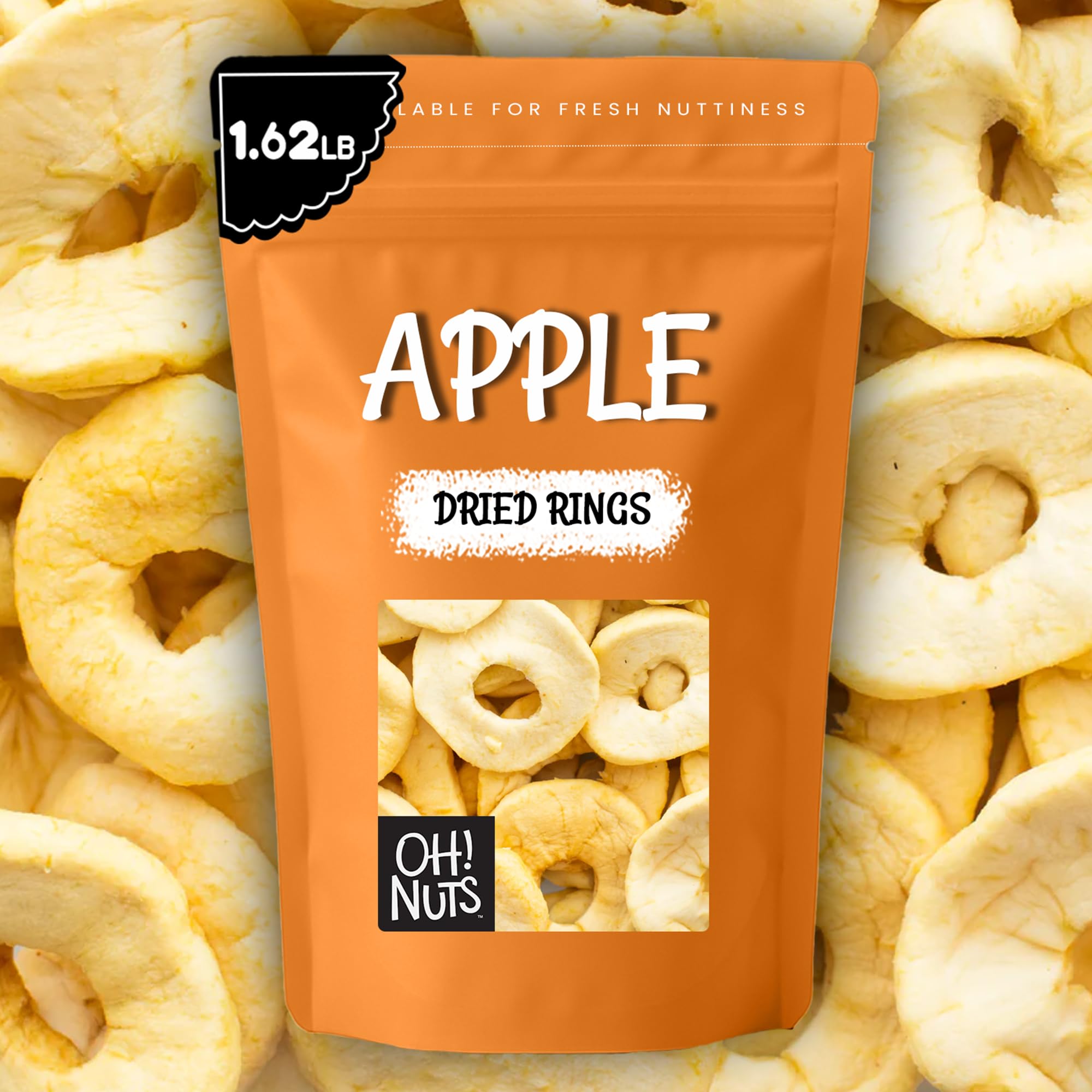 Oh! Nuts Dried Apple Rings - Apple Slices - 26 oz - Dried Apples - No Sugar Added - Dehydrated Fruit Bites - Image 7