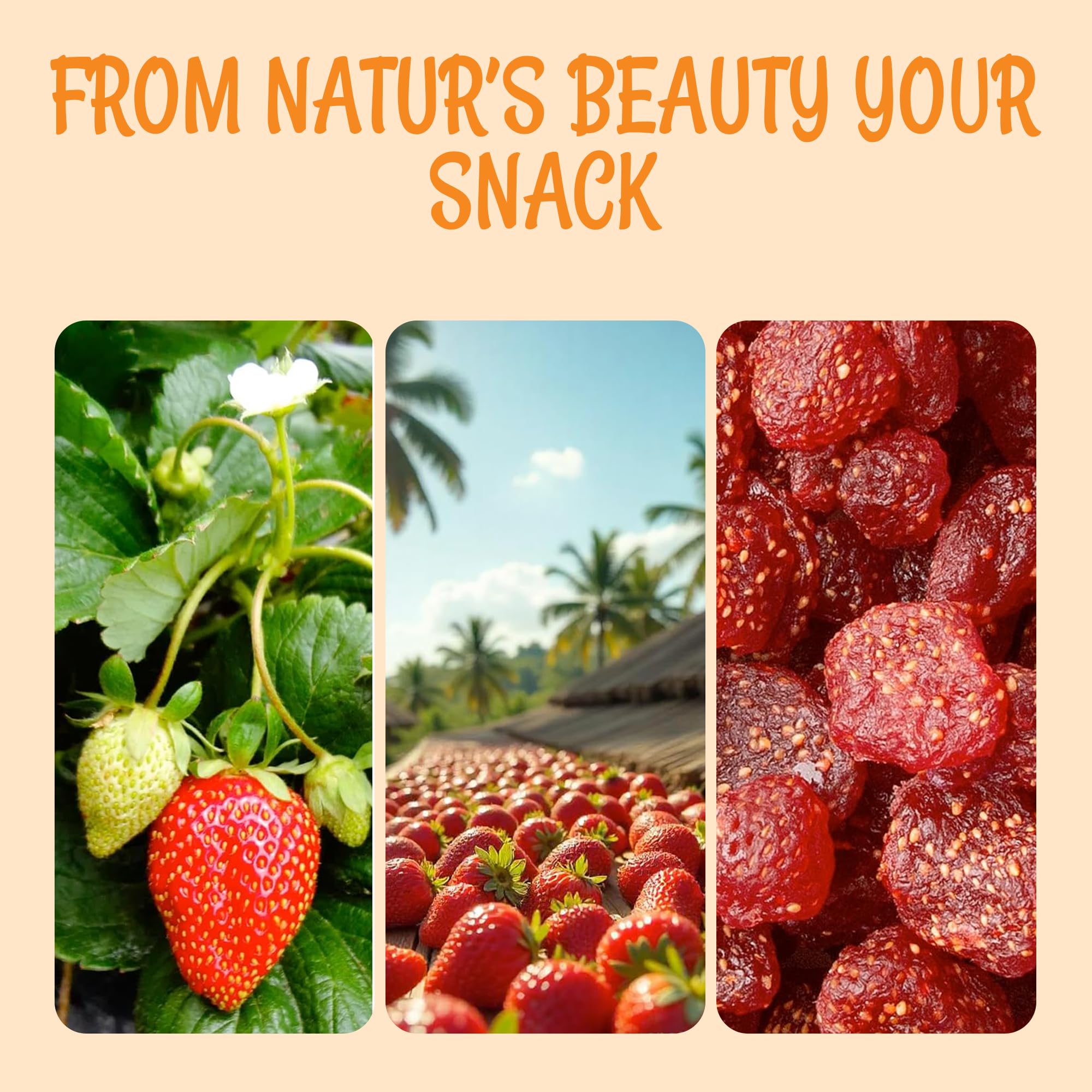 Oh! Nuts Dried Strawberries Fancy - 1 lb - Sweetened Dried Fruit - Dehydrated Fruit Bites - Packed in New York Zip-Seal Bag for Exceptional Freshness - Image 6