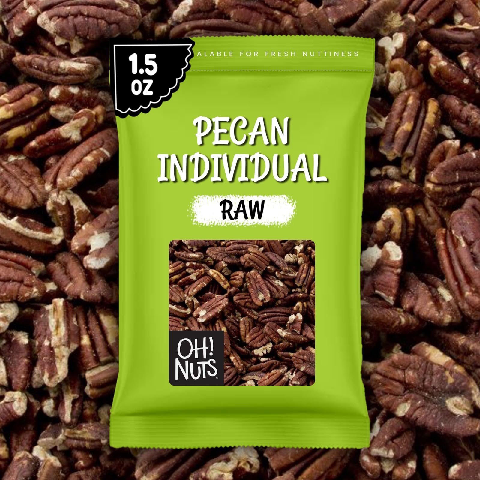 Oh! Nuts Pecan Raw Individual Nut Snacks for On-the-Go - 12 Convenient Nut Snacks for School - Bulk Nuts Variety - Individual Packs (1.5 oz Each) - Image 7