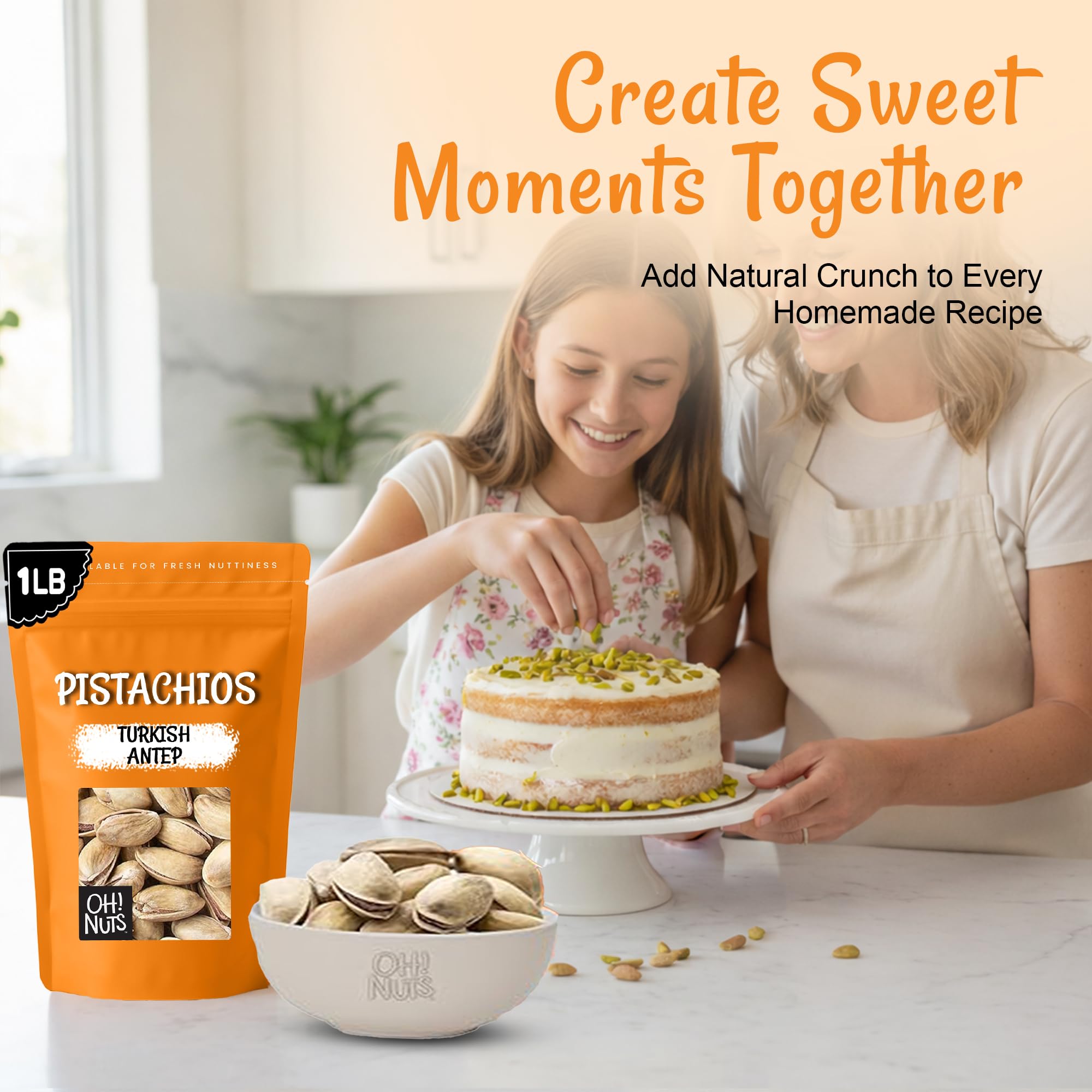 Oh! Nuts Pistachios - Roasted & Lightly Salted - 1 lb - Turkish Antep Pistachios In Shell - Packed in New York Zip-Seal Bag for Exceptional Freshness - Image 4