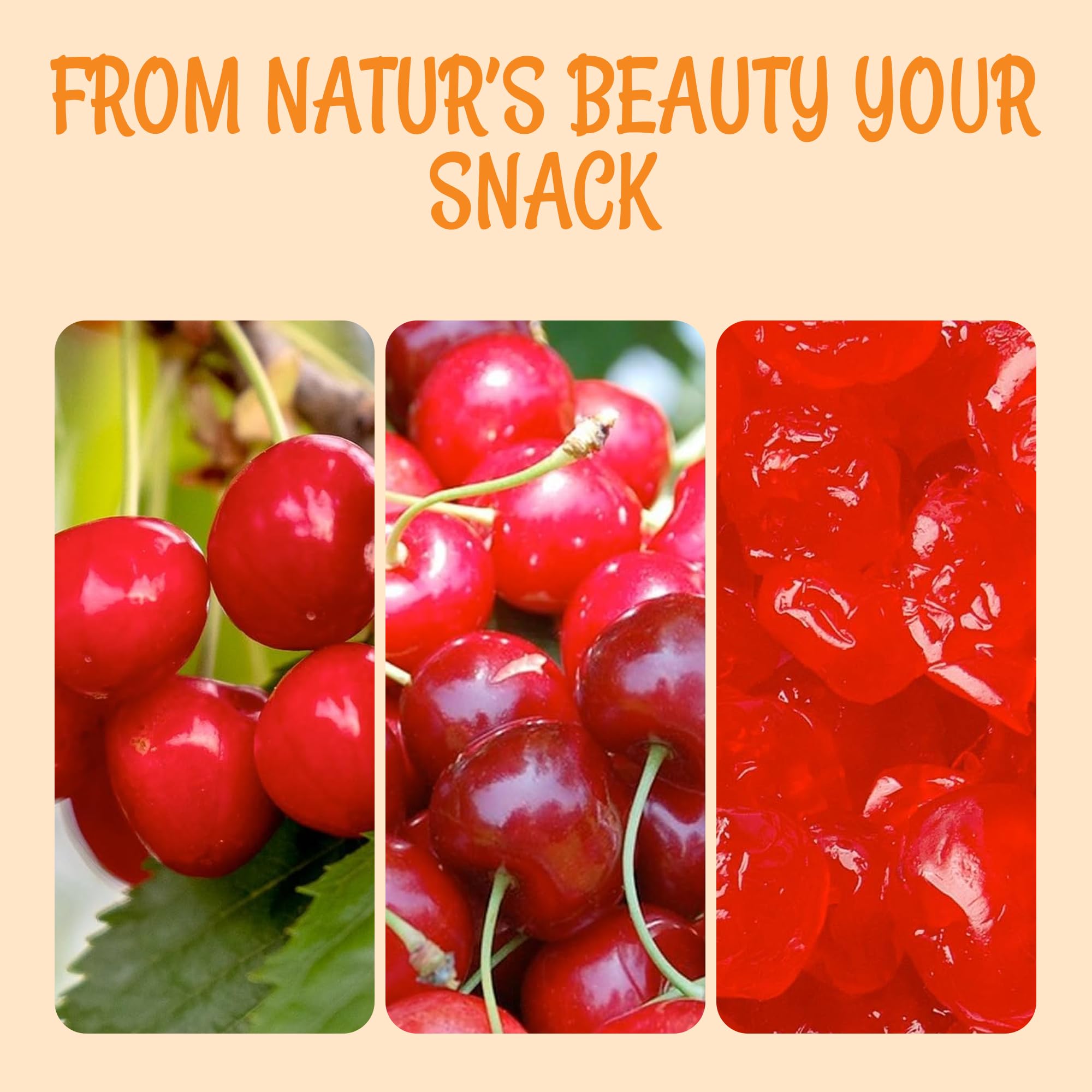 Oh! Nuts Red Cherries Candies - 1 LB - Sweetened Dried Fruit - Dehydrated Fruit Bites - Packed in New York Zip-Seal Bag for Exceptional Freshness - Image 6